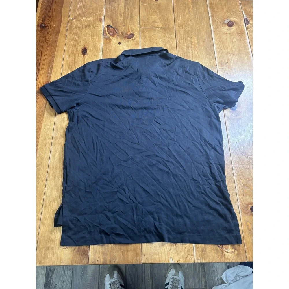 Polo Ralph Lauren Men's Black Pima Soft Touch Polo Shirt Size L Short Sleeve